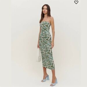 NWT Reformation Ryden Knit Tube Top Midi Dress